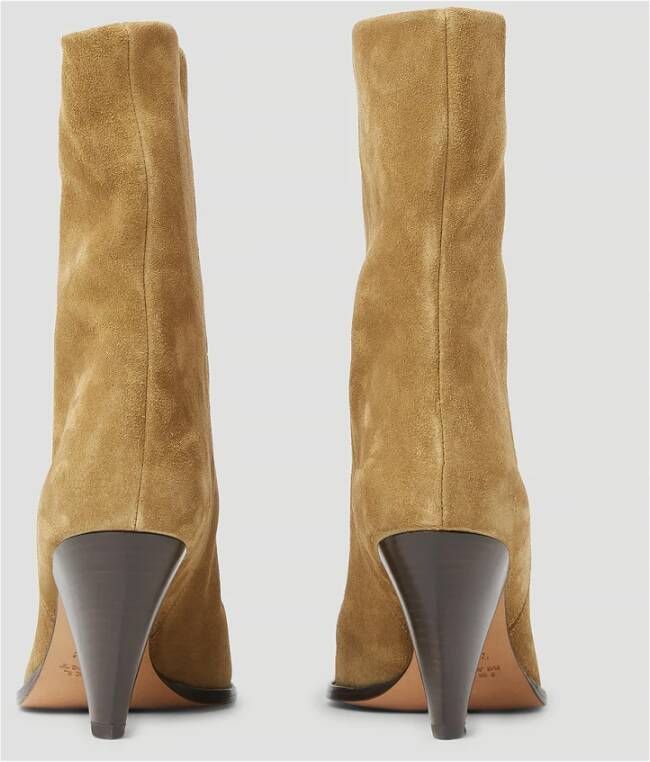 Isabel marant Suede Laarzen met Conische Hak Bruin Dames