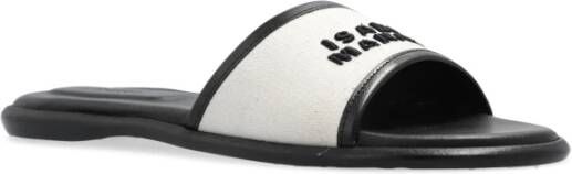 Isabel marant Vikee slides met logo Beige Dames