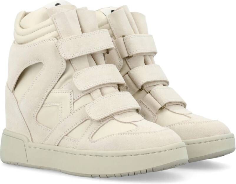 Isabel marant Witte High Top Sneakers met Verborgen Sleehak White Dames