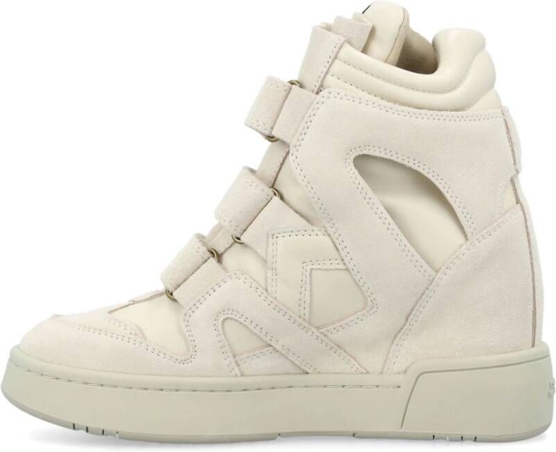 Isabel marant Witte High Top Sneakers met Verborgen Sleehak White Dames