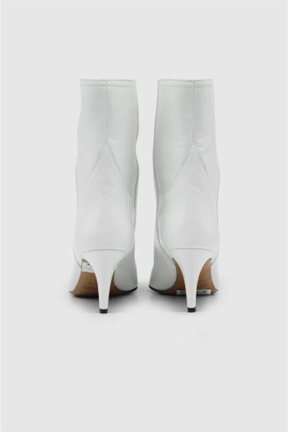 Isabel marant Witte Leren Hoge Hakken Laarzen White Dames