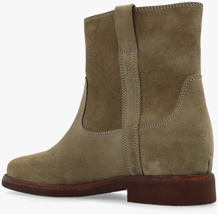 Isabel marant Zachte suède enkellaarzen Beige Dames