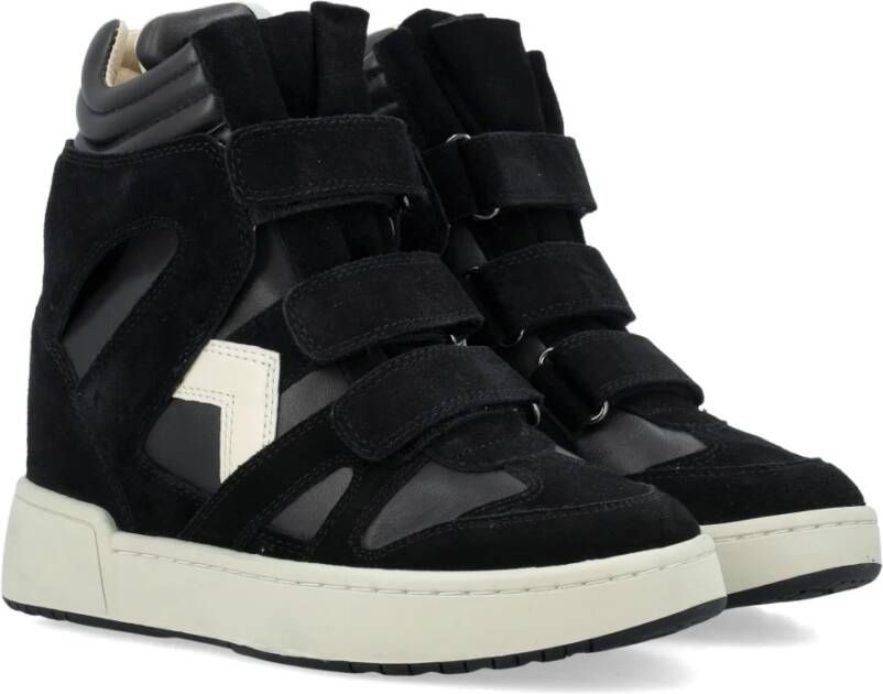 Isabel marant Zwarte hoge sneakers met verborgen sleehak Black Dames