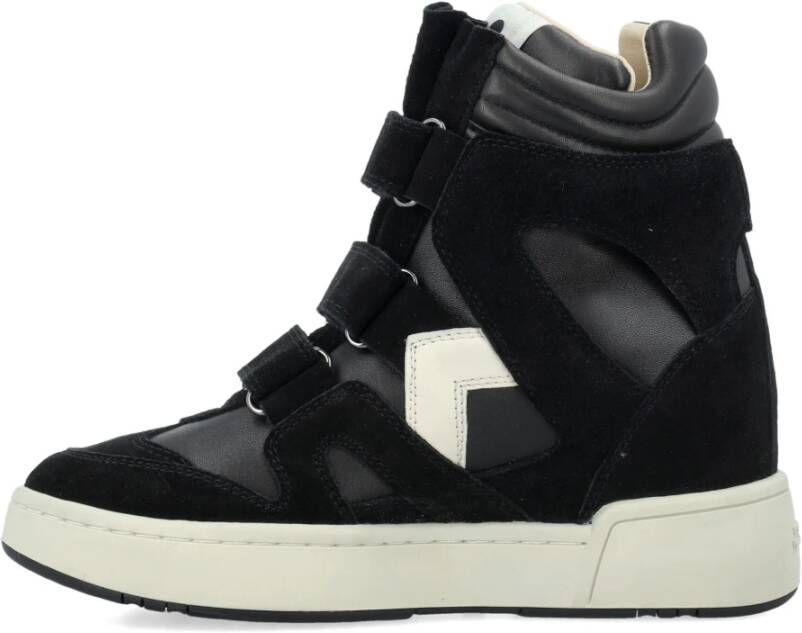 Isabel marant Zwarte hoge sneakers met verborgen sleehak Black Dames