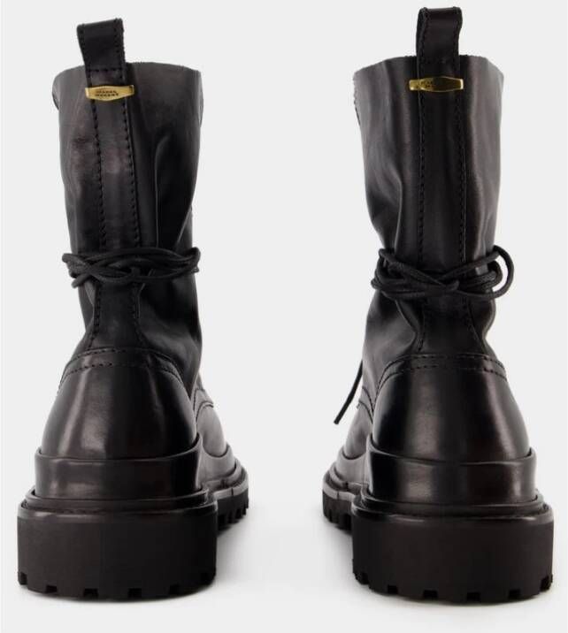 Isabel marant Zwarte Leren Ghiso Laarzen Black Dames