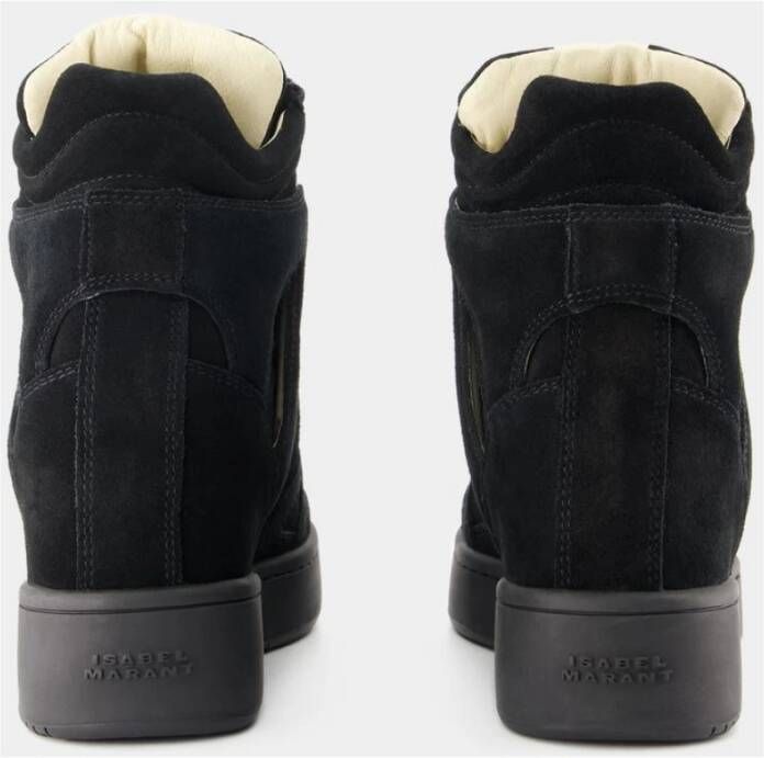 Isabel marant Zwarte Leren Sneakers met Velcro Straps Black Dames