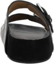 Isabel marant Zwarte leren studs platte sandalen Black Dames