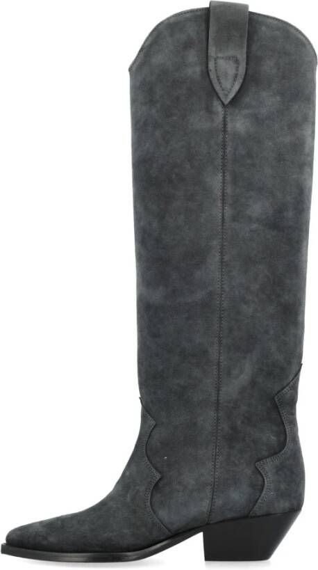 Isabel marant Zwarte Suède Cowboy Laarzen Black Dames