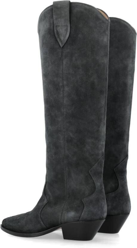 Isabel marant Zwarte Suède Cowboy Laarzen Black Dames