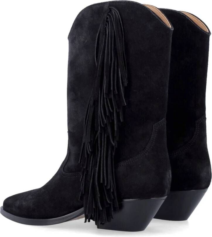 Isabel marant Zwarte Suède Franje Cowboy Laarzen Black Dames