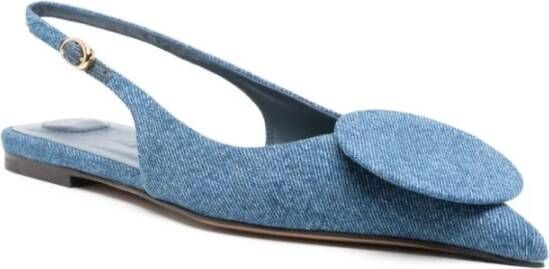 Jacquemus Blauwe Denim Slingback Ballerina Blue Dames