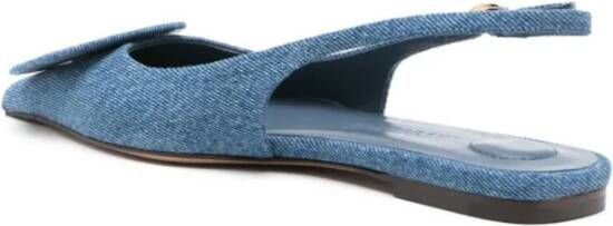 Jacquemus Blauwe Denim Slingback Ballerina Blue Dames