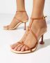 Jacquemus Bruine Hoge Hak Sandalen met Metalen Gesp Brown Dames - Thumbnail 2