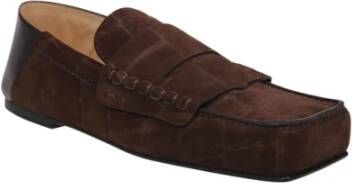 Jacquemus Donkerbruine Vierkante Loafers Brown Dames