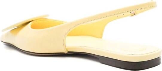 Jacquemus Gele Slingback Puntige Neus Schoenen Yellow Dames