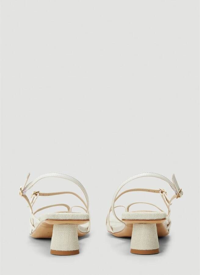 Jacquemus Gesp Lederen Plateau Sandalen White Heren