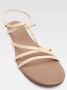 Jacquemus Gouden Logo Sandalen Beige Dames - Thumbnail 5