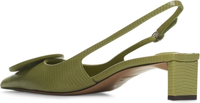 Jacquemus Groene leren sandalen met enkelband Green Dames