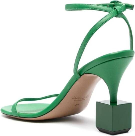 Jacquemus Groene Sandalen met Hoge Gestileerde Hak Green Dames