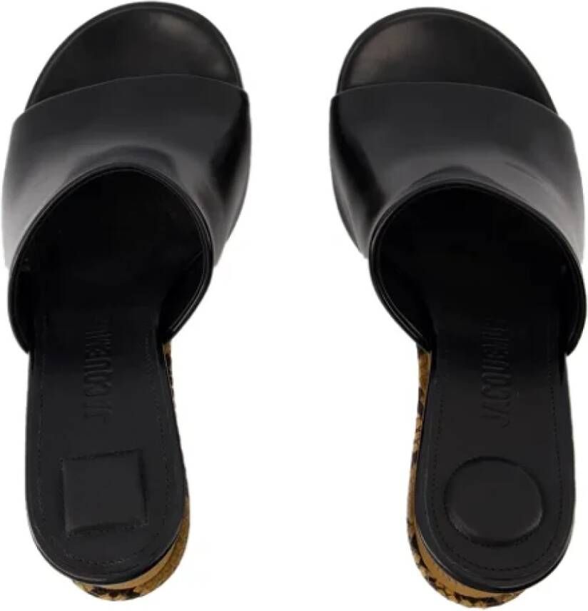 Jacquemus Leather sandals Black Dames