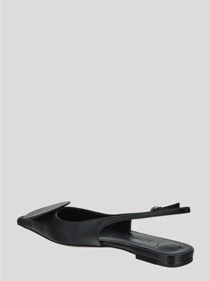 Jacquemus Leren Slingbacks Duelo Schoen Black Dames