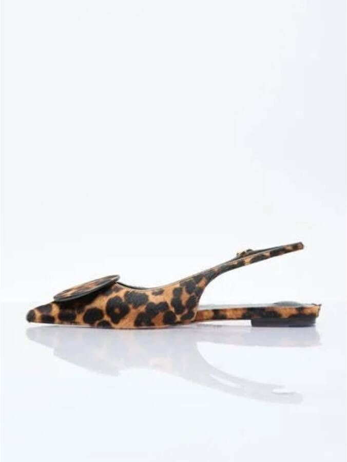 Jacquemus Luipaardprint Slingback Flats Multicolor Dames