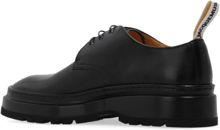 Jacquemus Pavane leren Derby schoenen Black Heren