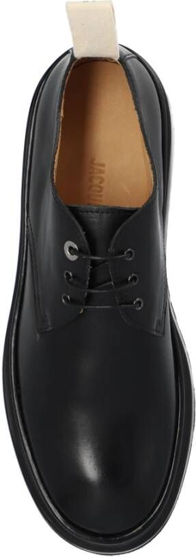 Jacquemus Pavane leren Derby schoenen Black Heren