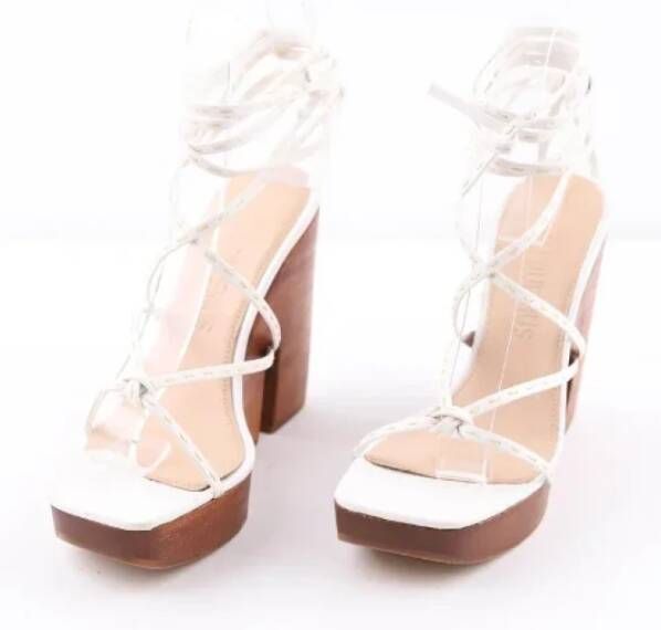 Jacquemus Pre-owned Leather heels White Dames