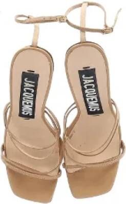 Jacquemus Pre-owned Leather sandals Beige Dames