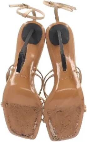 Jacquemus Pre-owned Leather sandals Beige Dames