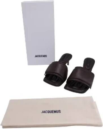 Jacquemus Pre-owned Leather sandals Brown Dames