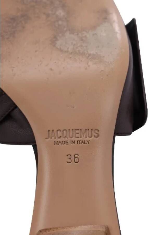 Jacquemus Pre-owned Leather sandals Brown Dames