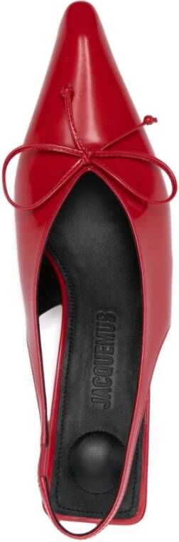 Jacquemus Rode Slingback Kitten Hak Puntige Neus Red Dames