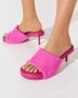 Jacquemus Roze Stiletto Sandalen met Bontband Pink Dames - Thumbnail 2