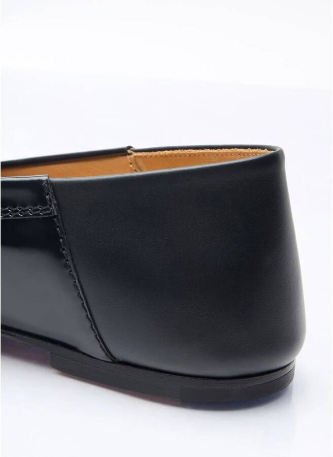 Jacquemus Vierkante Neus Leren Loafers Black Heren