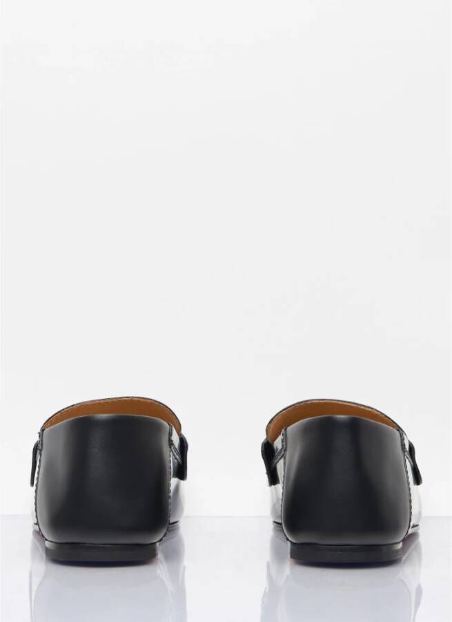 Jacquemus Vierkante Neus Leren Loafers Black Heren