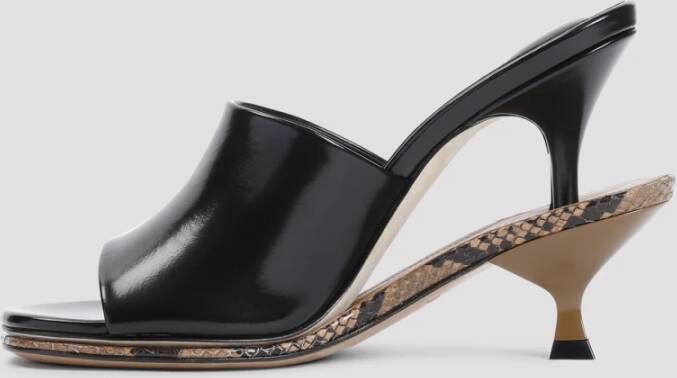 Jacquemus Zwarte Pantoffels Hoge Hak Schoenen Black Dames