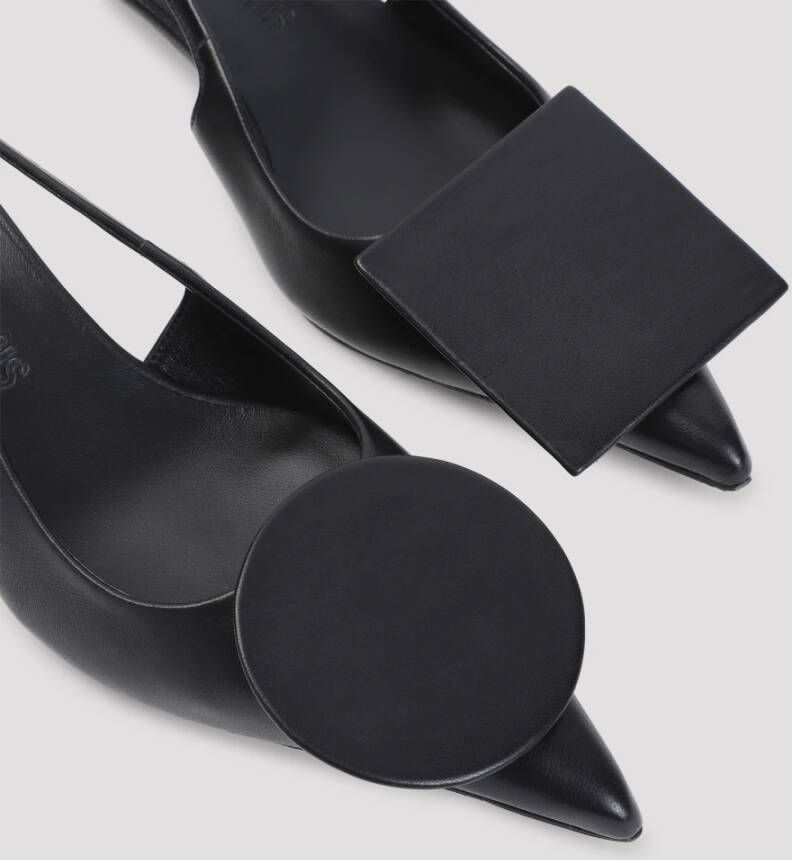 Jacquemus Zwarte Slingback Sandalen Duele B Black Dames