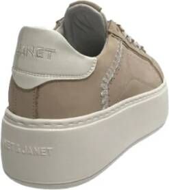 Janet & Janet Beige Sneakers voor Vrouwen Beige Dames