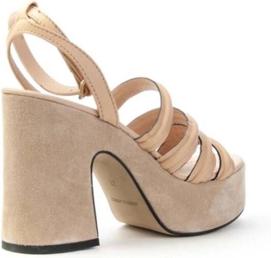 Janet & Janet High Heel Sandals Beige Dames