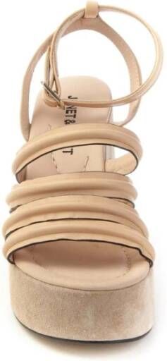 Janet & Janet High Heel Sandals Beige Dames