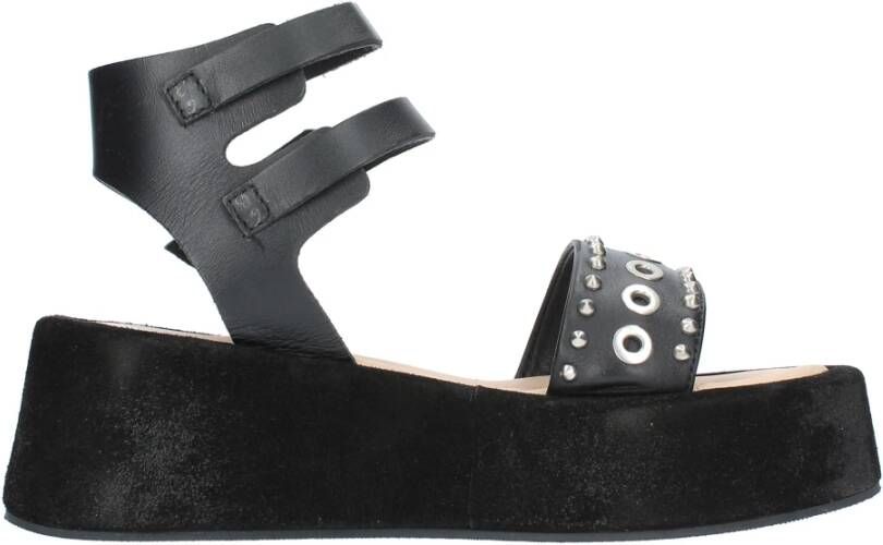 Janet & Janet Sandalen Zwart Black Dames