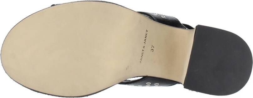 Janet & Janet Sandalen Zwart Black Dames