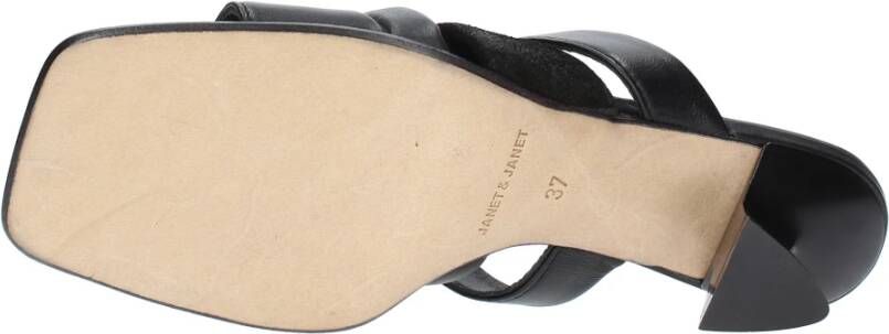 Janet & Janet Sandalen Zwart Black Dames