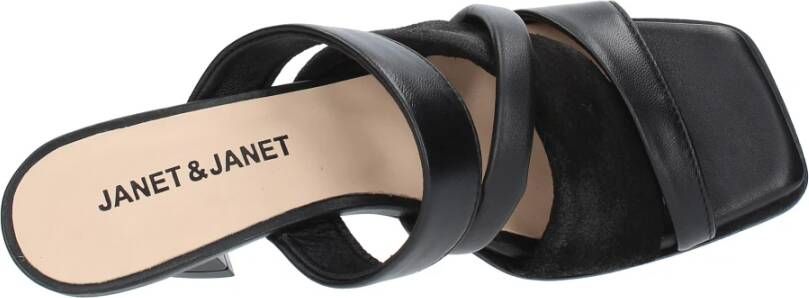 Janet & Janet Sandalen Zwart Black Dames