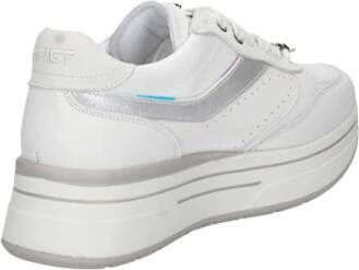 Janet & Janet Witte Sneakers met Studs en Veters White Dames