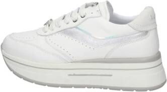 Janet & Janet Witte Sneakers met Studs en Veters White Dames