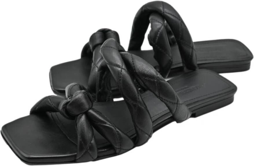 Janet & Janet Zwarte Ariana Sandal Sliders Black Dames