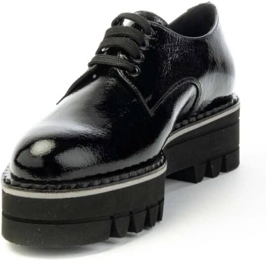 Jeannot Derby Veters Platform Schoenen Black Dames